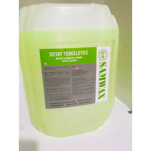 Detay Temizleyici Samwax Konsantre ( Kostik İçermez ) 20 Lt