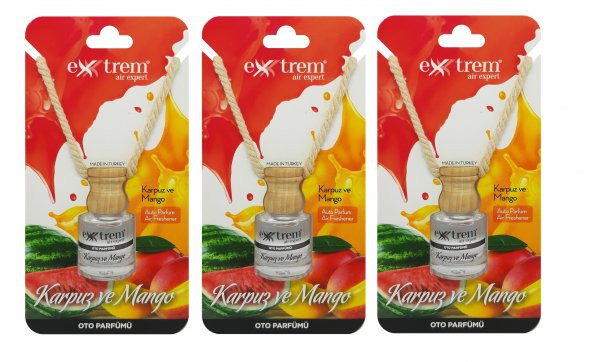 Extrem Karpuz-mango Oto Parfümü 3 Adet x 8 ml
