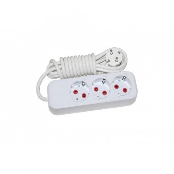 Topraklı 3 Lü Grup Priz 5mt