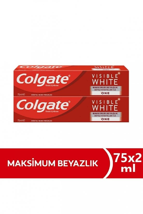 Visible White Anında Beyazlık Maksimum Beyazlık Beyazlatıcı Diş Macunu 75 Ml x 2 Adet