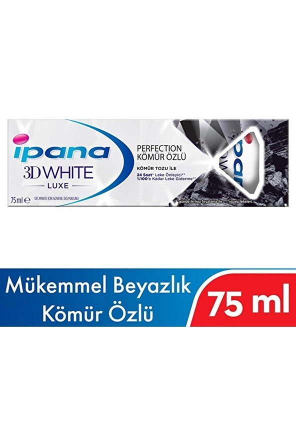 Marka: Ipana 3 Boyutlu Beyazlık Luxe Diş Macunu Perfection Kömür Özlü 75 Ml Kategori: Diş Mac - 1