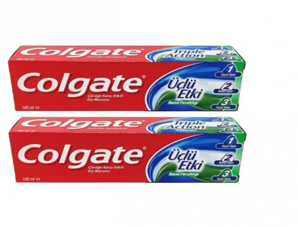 Colgate Üçlü Etki Diş Macunu 2lİ Paket 100 Ml