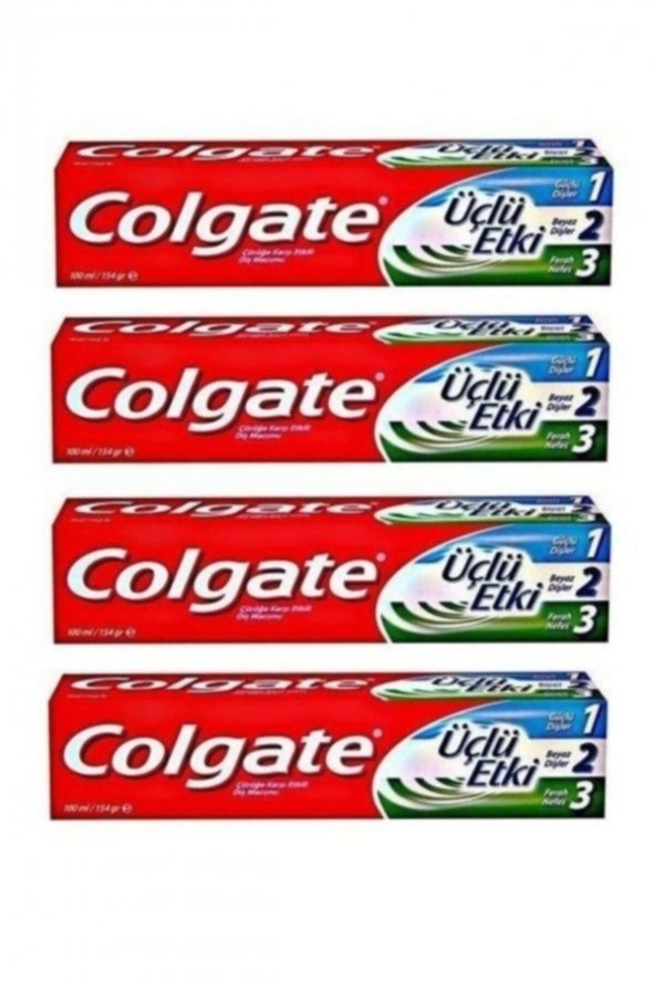 Üçlü Etki Diş Macunu 100 Ml 4 Lü