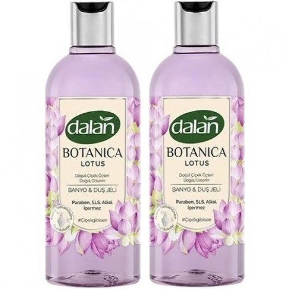 Dalan Duş Jeli Doğal Çiçek Özleri Doğal Gliserin Botanıca Lotus 2 Adet x 500 ml