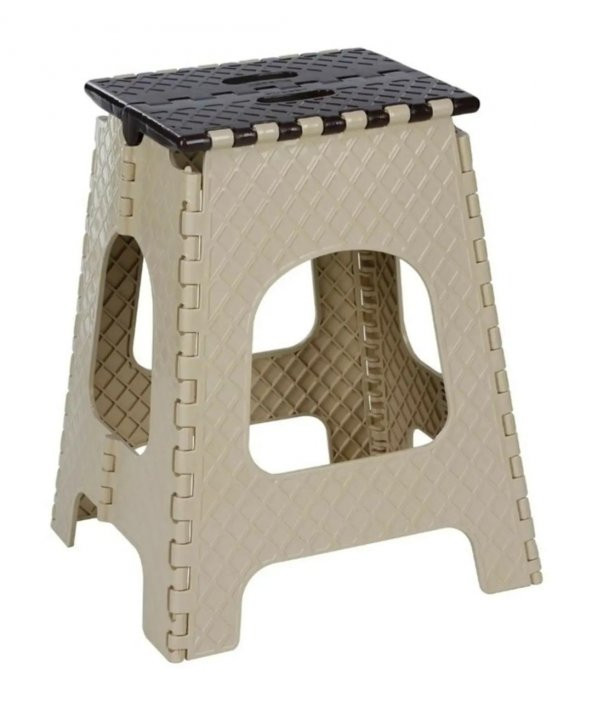 Tabure Katlanır Dantel Kahverengi Plastik