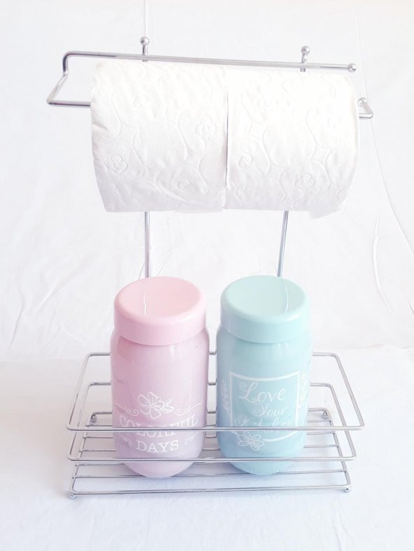 Mutfak Düzenleyici Organizer Havluluk Çay Kahve Standı Krom Paslanmaz Masa Üzeri Standı