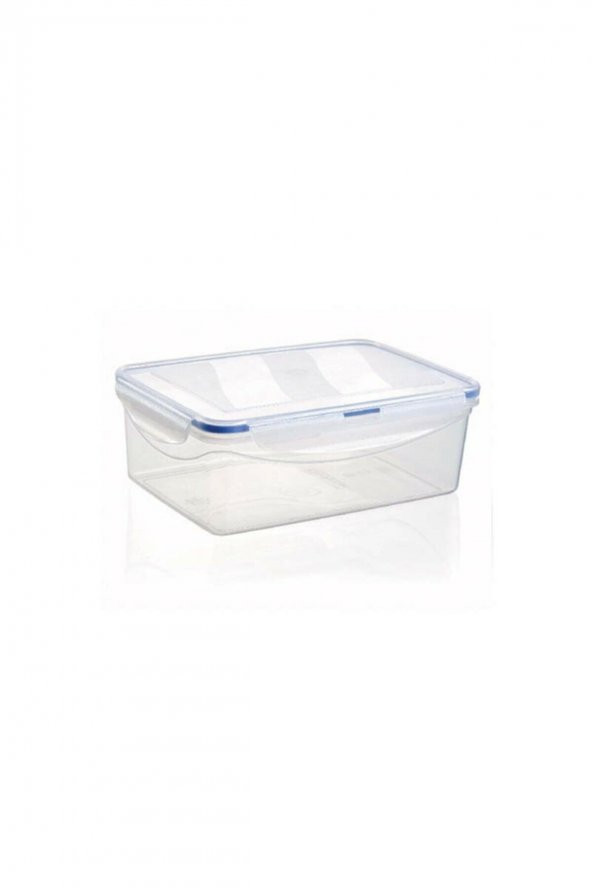 Plastik Kapaklı Şeffaf Kilitli Saklama Kabı 1,5 Lt