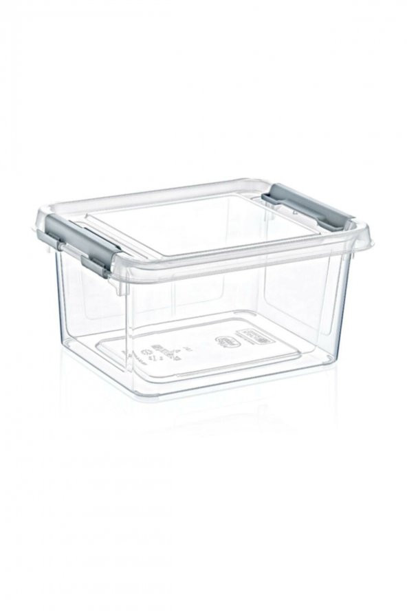 Plastik Kapaklı Şeffaf Kilitli Saklama Kabı 3,5 Lt