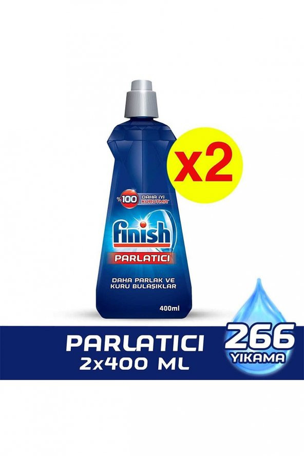 Finish Bulaşık Makinesi Parlatıcı 2 Adet x 400 ml Parlatıcı