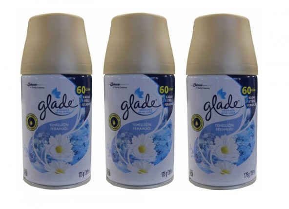 Glade Otomatik  Sprey  Oda  Kokusu  Yedek  Temizliğin  Ferahlığı   3  X  269  Ml