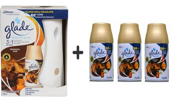 Glade Otomatik Sprey Sistem + Oryantal Oud 269 Ml  X Oryantal  Oud 3 X 269 Ml