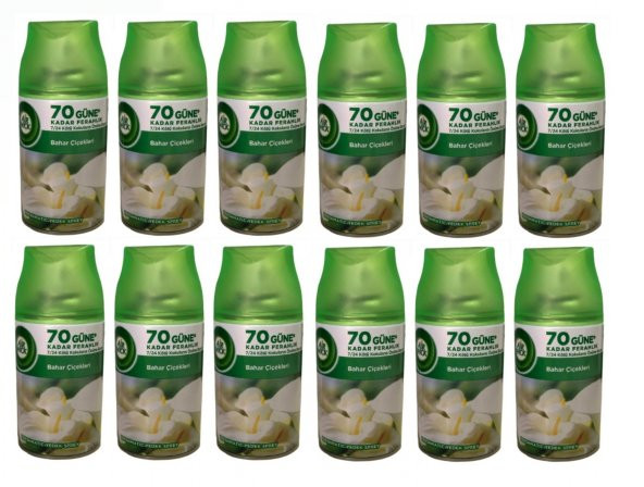 Air Wick Oda Kokusu Freshmatic Bahar Çiçekleri Yedek 70 Güne Kadar Ferahlık  12 Adet  X  250 Ml