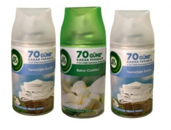 AirWick Oda KokusuTemizliğin Esintisi x Bahar Çiçekleri Temizliğin Esintisi70Güne Kadar Ferahlık 3 X 250 Ml
