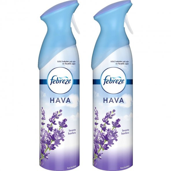 Febreze Hava Ferahlatıcı Sprey  Oda Kokusu Lavanta Konforu 2 Adet x 300 ml - 1