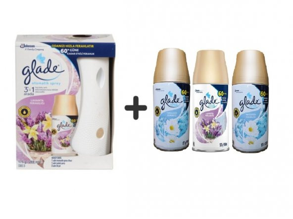 Glade Otomatik Sistem+ Lavanta Ferahlı+ Temizliğin Ferahlı x Lavanta x Temizliğin Ferahlığı 3x269ml