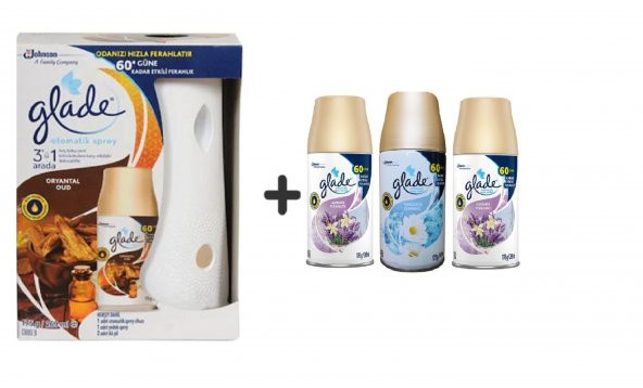 Glade Otomatik Sprey x Oryantal Oud x Lavanta x  Temizliğin Ferahlığı x Lavanta Ferahlığı 3x269Ml