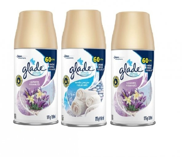 Glade Oda Kokusu Lavanta Ferahlığı x Temiz Çarşaf Ferahlığı x Lavanta Ferahlığı Yedek Sprey  3 x 269 Ml