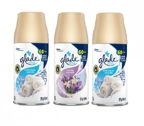 Glade Oda Kokusu Temiz Çarşaf Ferahlığı x Lavanta x Temiz Çarşaf Ferahlığı Yedek Sprey 3 x 269Ml