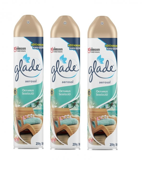 GLADE Aerosol Oda Kokusu Okyanus Sessizliği 300 ml x 3 Adet