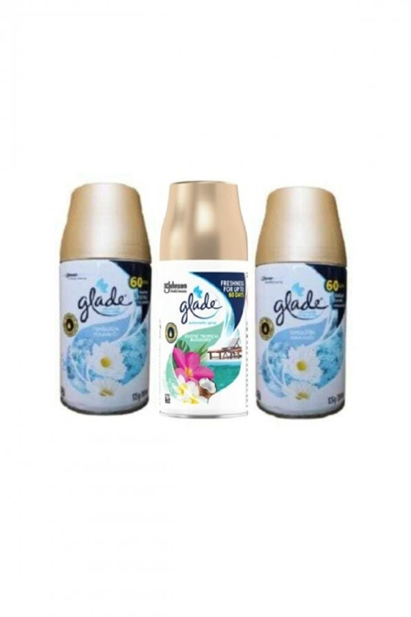 Glade Oda Kokusu  Yedek Sprey Temizliğin Ferahlığı +  Tropikal Floral 3 X 269 Ml