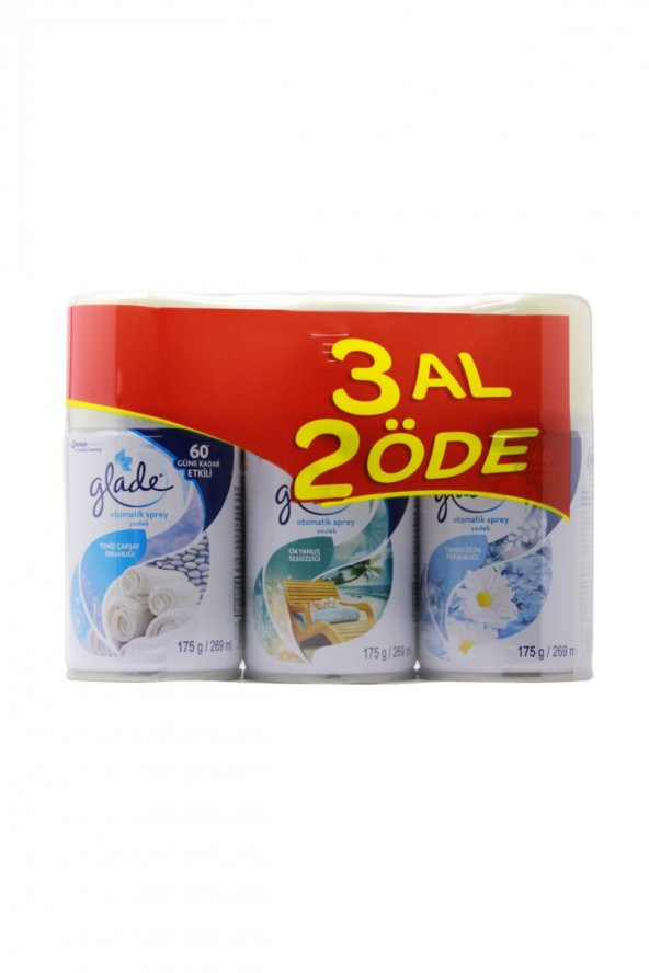 Sprey Temiz Çar+okyanus+temizliğin Ferahlığı 3al2öde 3 Adet