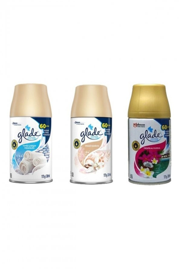 Otomatik Sprey Oda Kokusu Yedek Tropikal Floral+ Temizliğin Ferahlığı+ İpeksi 3 X 269 Ml