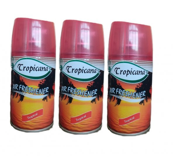 Tropicana Air Freshener Oda Kokusu Bahar Kokuları Tropical Otomatik  Parfüm Spreyi 260 Ml x 3 Adet