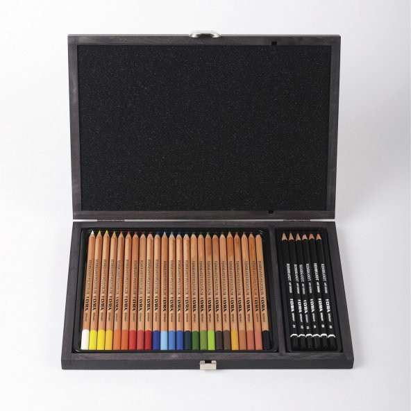 Lyra Rembrandt 30 Parça Polycolor & Art Design Ahşap Kutu (YENİ)