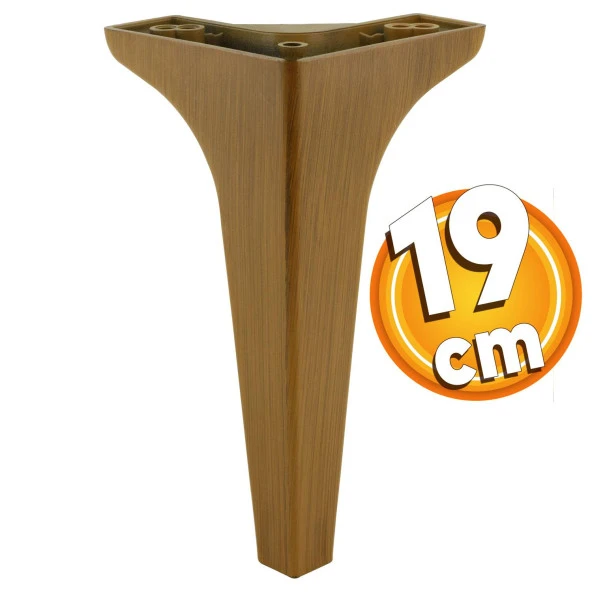 Sedef Lüks Mobilya Kanepe Sehpa TV Ünitesi Koltuk Ayağı 19 cm Koyu Kahverengi Baza Ayak