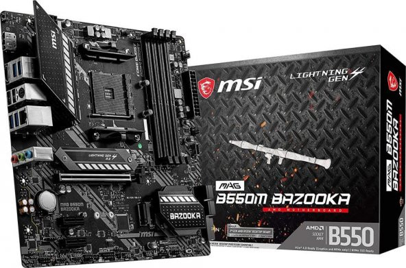 MSI Mag B550M Bazooka AMD AM4 DDR4 Micro ATX Anakart - OUTLET - 4
