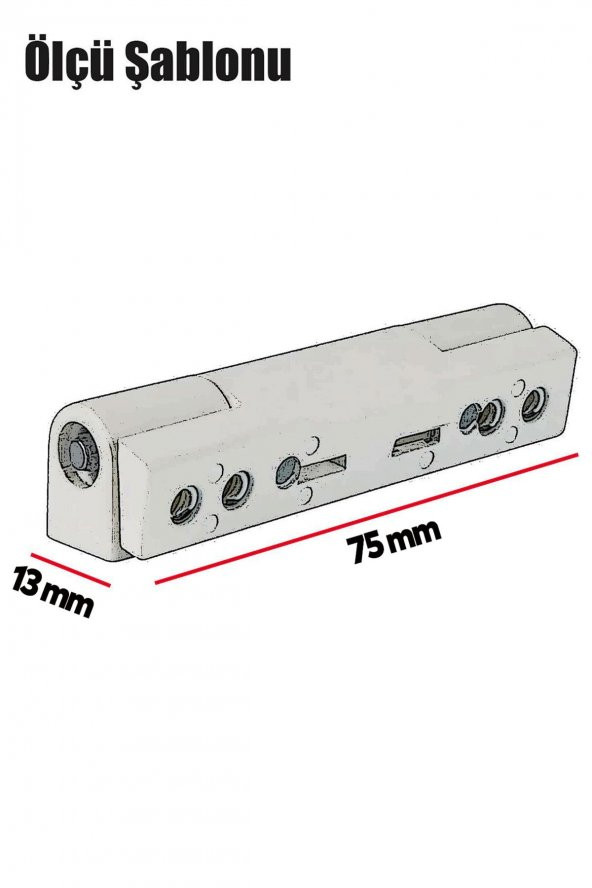 3 Adet Pvc Pimapen Pencere Menteşesi Metal 75 Mm Açık Kahverengi - 2