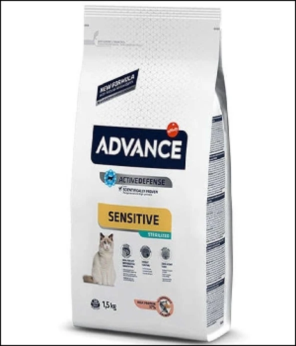 Advance Sensitive Kısırlaştırılmış Somonlu Kedi Maması 1.5 Kg