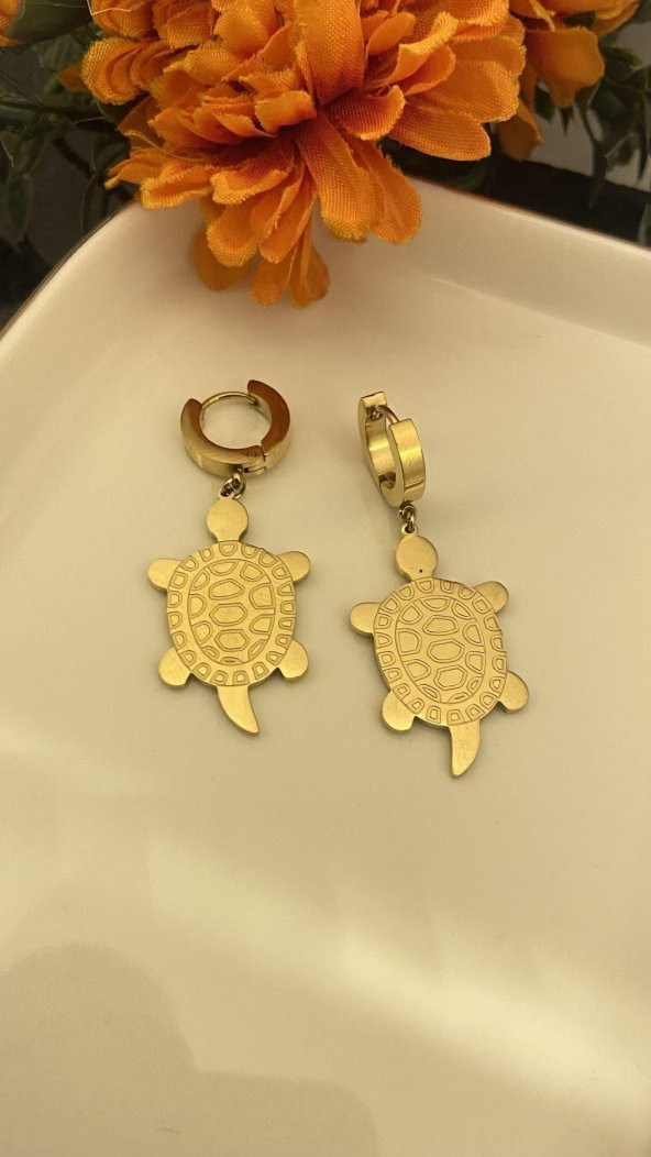 Aksesuar Çarşısı Kaplunbağa Küpe - Resim 2