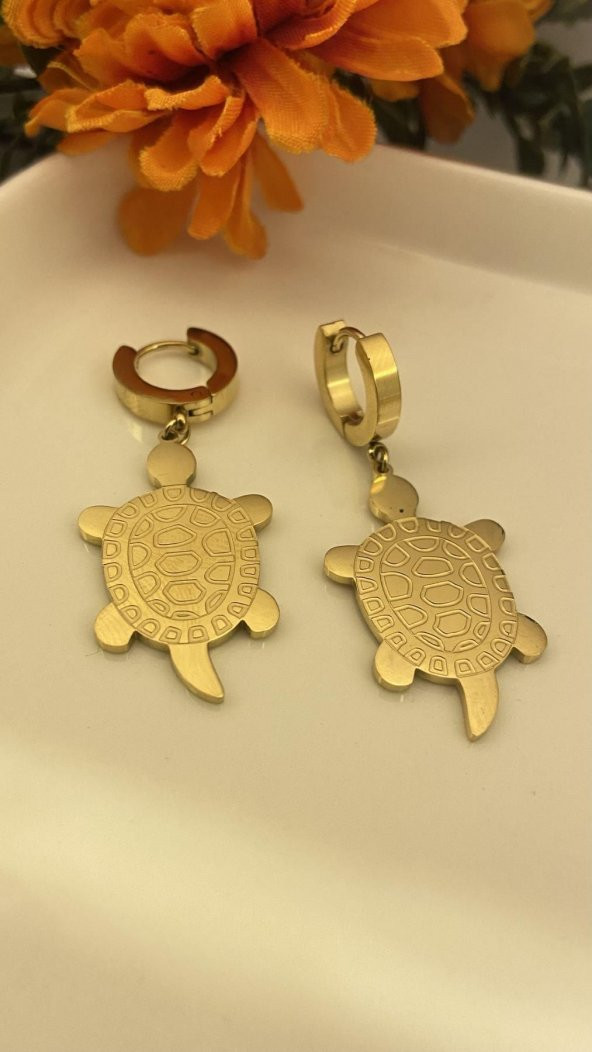 Aksesuar Çarşısı Kaplunbağa Küpe - Resim 3