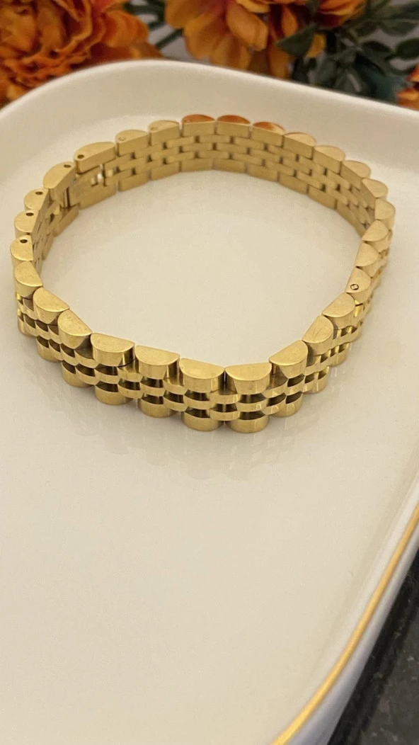 Aksesuar Çarşısı Rolex Model Gold Bileklik - Resim 2
