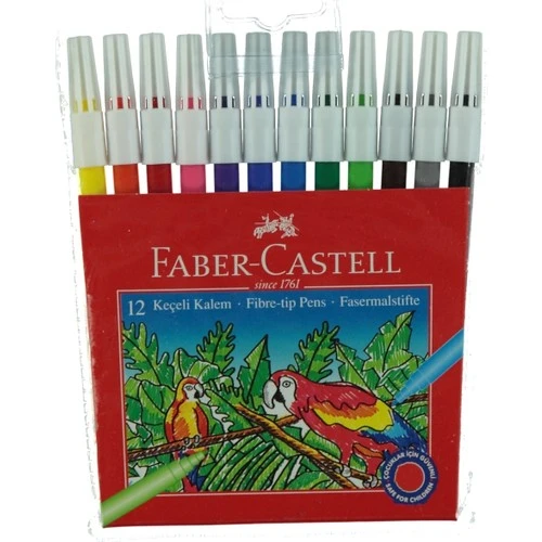 Faber Castell Keçeli Kalem 12 Renk Yıkanabilir