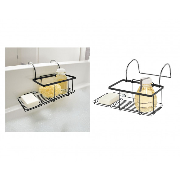 23827ES KÜVET YANI TAKILABİLİR DUŞ MALZEMELERİ DÜZENLEYİCİ RAF 30X26X17CM - Resim 3