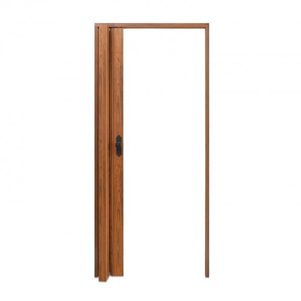 Faran Dekorasyon 87 x 215 Ceviz Renk Camlı Pvc Akordiyon Katlanır Kapı - FRNAKMODEL-45 - 4