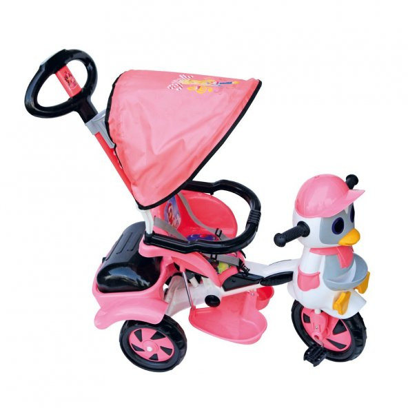 Dilaver Baby Poufi  3 Tekerlekli Ebeveyen Kontrollü Bisiklet / Pembe