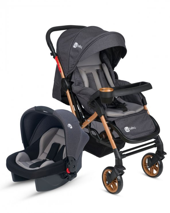 4 Baby AB440 Active Travel Sistem Bebek Arabası / Gold Antrasit