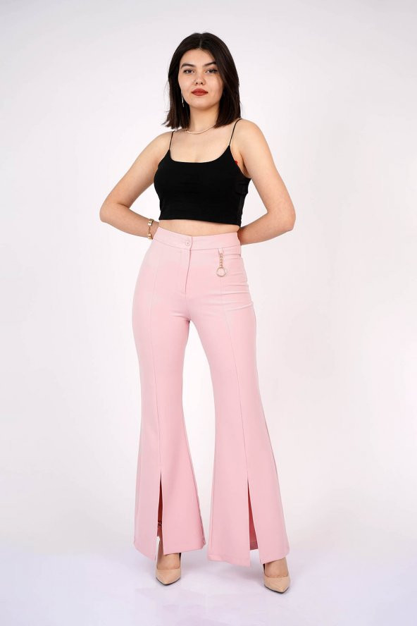 Y-3689 Y PAÇASI YIRTMAÇLI İSPANYOL PAÇA PANTOLON