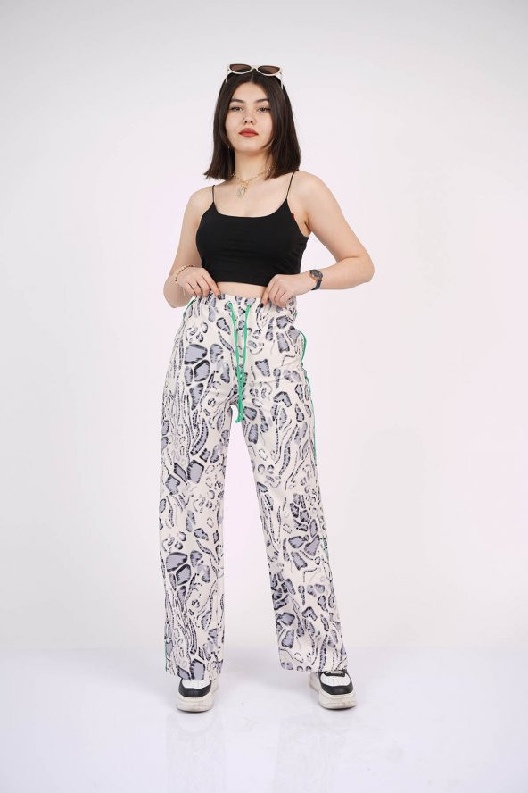 Y-3965 Y  BELİ  BAĞCIKLI YANLARI BİYELİ PANTOLON