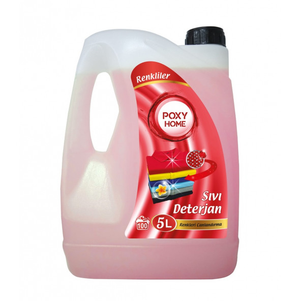 Poxy Home Renkliler Için Sıvı Çamaşır Deterjanı 5000 ML