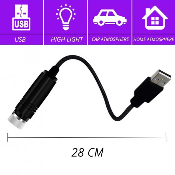 Usb li gece lambası Tavan Led Aydınlatma Kırmızı - 3
