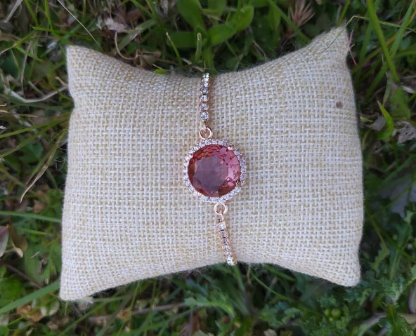 Bileklik Rose Gold Sultanit Zultanit Renk Değiştiren Taş  Bukalemun Zirkon Ayarlanabilir Asansörlü Bileklik