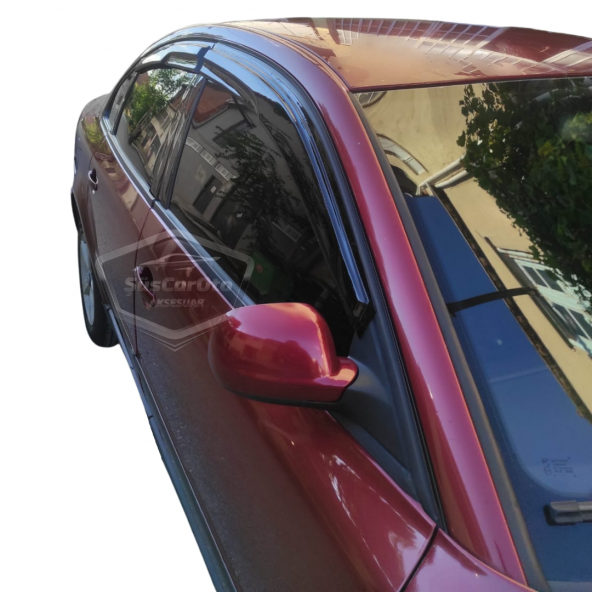 Vw Passat B5 - B5.5 1996-2005 Uyumlu Mugen Cam Rüzgarlığı Seti Piano Black 4lü İthal - 2