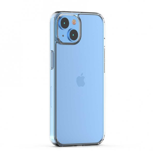 Gpack Apple iPhone 14 Plus Kılıf Coss Şeffaf Sert Kapak Silikon 5mm Nano Ekran Koruma