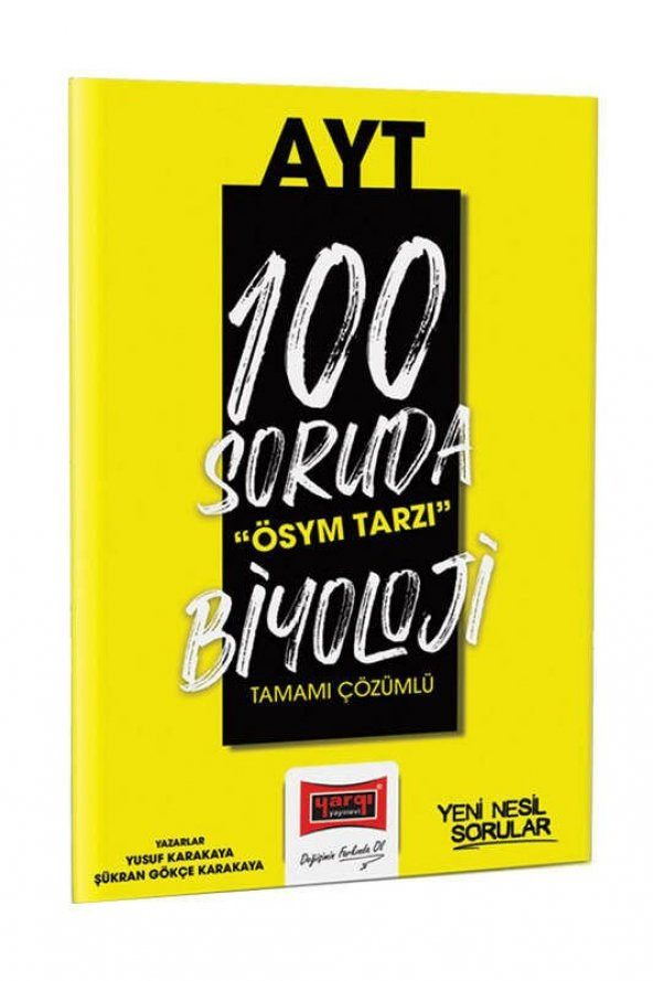 Yargı YKS AYT Biyoloji 100 Soruda Soru Bankası Çözümlü Yargı Yayınları