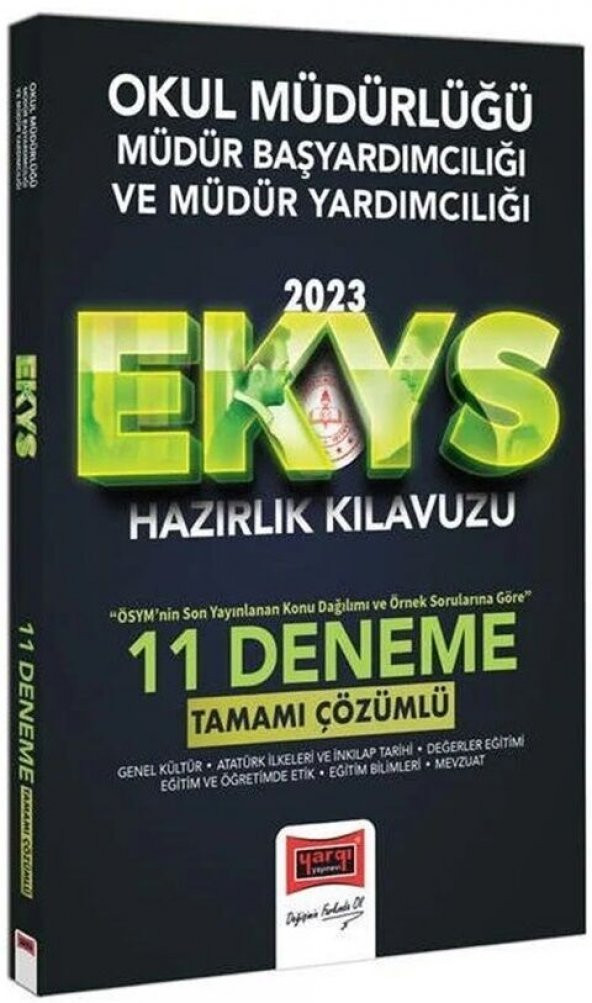 Yargı Yayınları 2023 EKYS Okul Müdürlüğü Müdür Başyardımcılığı ve Müdür Yardımcılığı Tamamı Çözümlü 11 Deneme