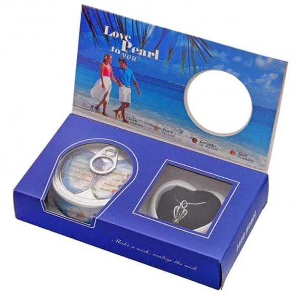 İSTİRİDYE İÇİNDE İNCİ KOLYE SET - 4